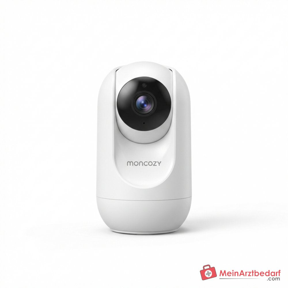 Momcozy extra camera voor BM01 babyfoon 1080P Full HD, 360 graden pan-tilt-zoom, infrarood-nachtzicht, 2-weg audio, temperatuursensor, slaapliedjes