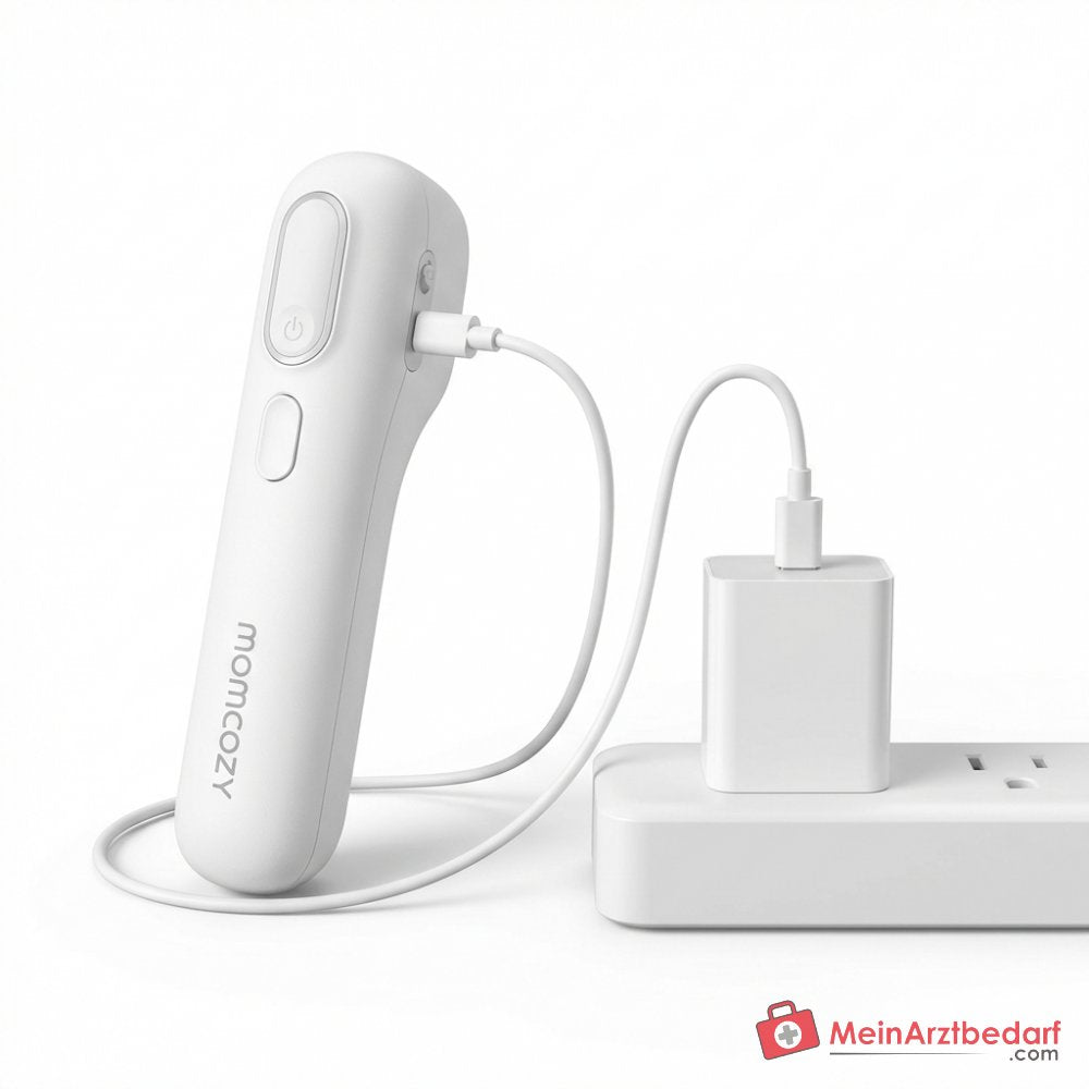 Lime à ongles électrique pour bébé Momcozy NC02 avec lumière LED à 360°, 4 vitesses, 7 embouts de ponçage, silencieuse à moins de 35 dB, rechargeable par USB-C