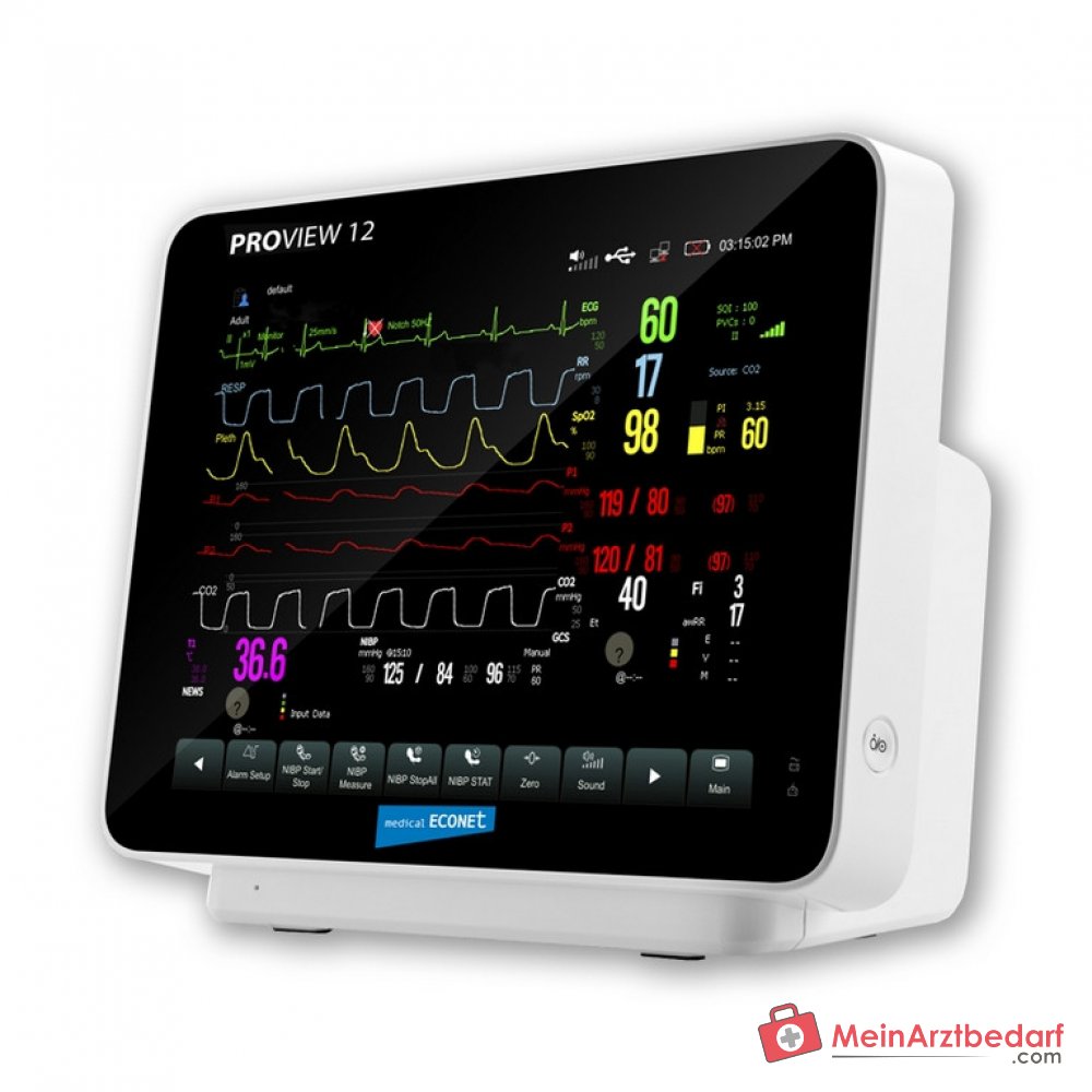 medical ECONET PROview 12 moniteur patient avec ECG à 12 canaux