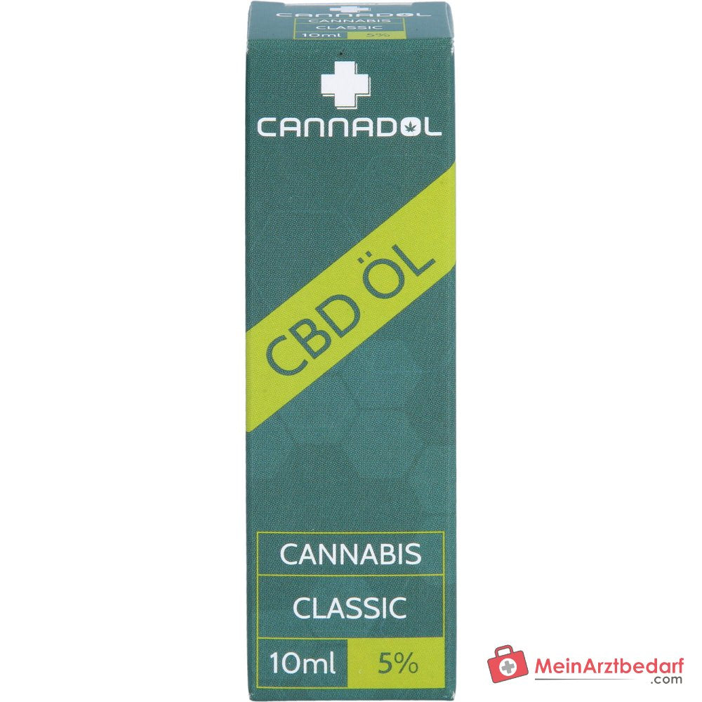 Cannadol Clásico CBD Extracto de Cáñamo Cannabidiol Gotas 5%, 10 ml