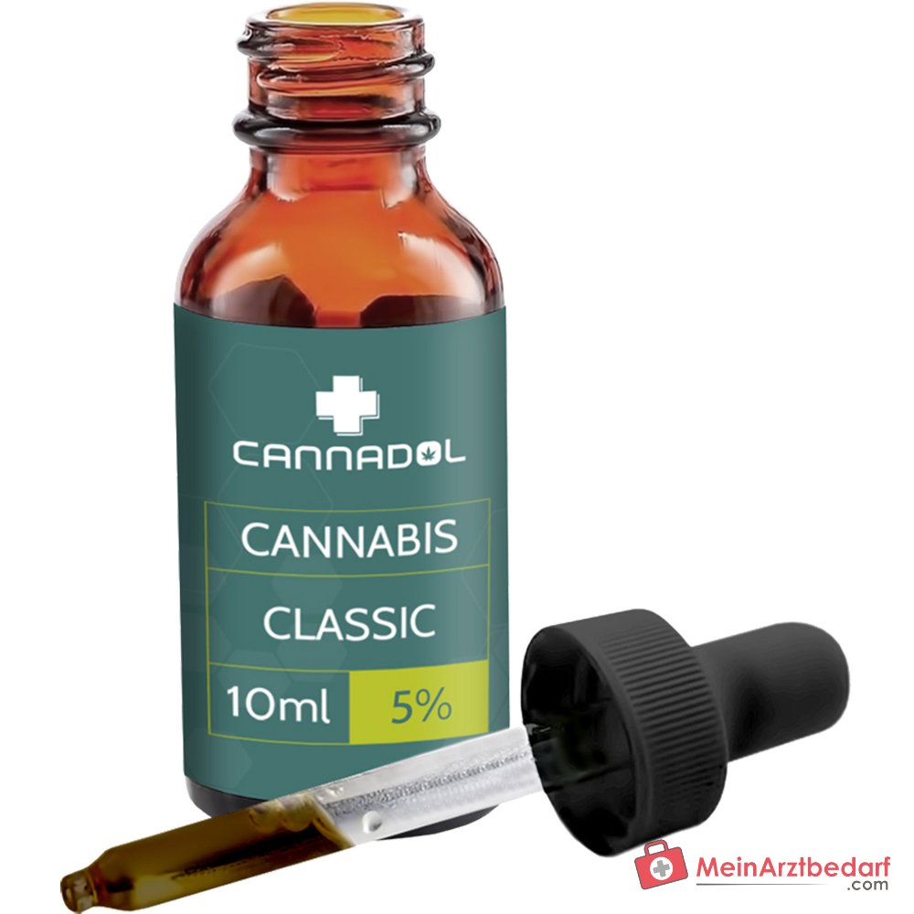 Cannadol Clásico CBD Extracto de Cáñamo Cannabidiol Gotas 5%, 10 ml