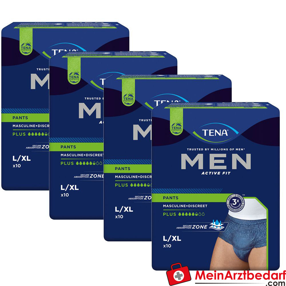 TENA Men Active Fit Pants Plus blau L/XL.