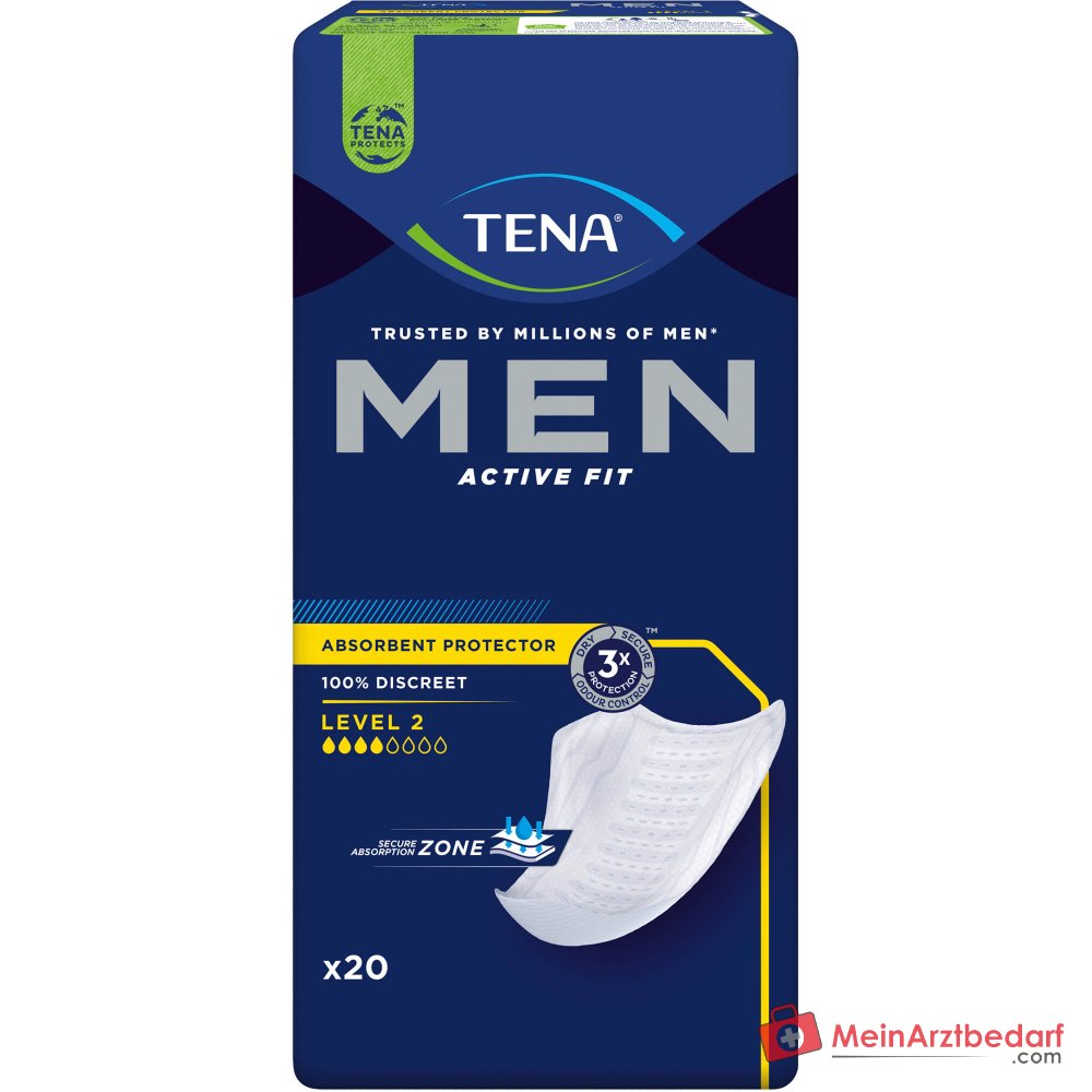 TENA Men Active Fit Protections niveau 2 pour hommes incontinence moyenne
