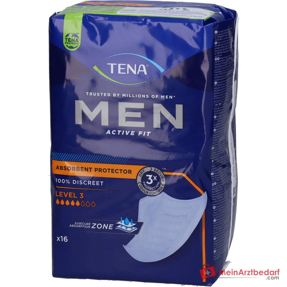 TENA Men Active Fit Level 3 Einlagen für starken Harnverlust, einzeln verpackt