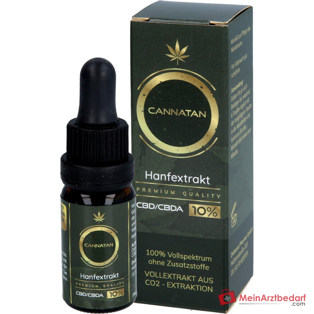 CANNATAN Extracto de Cáñamo CBD 10% Aceite de boca Botella cuentagotas