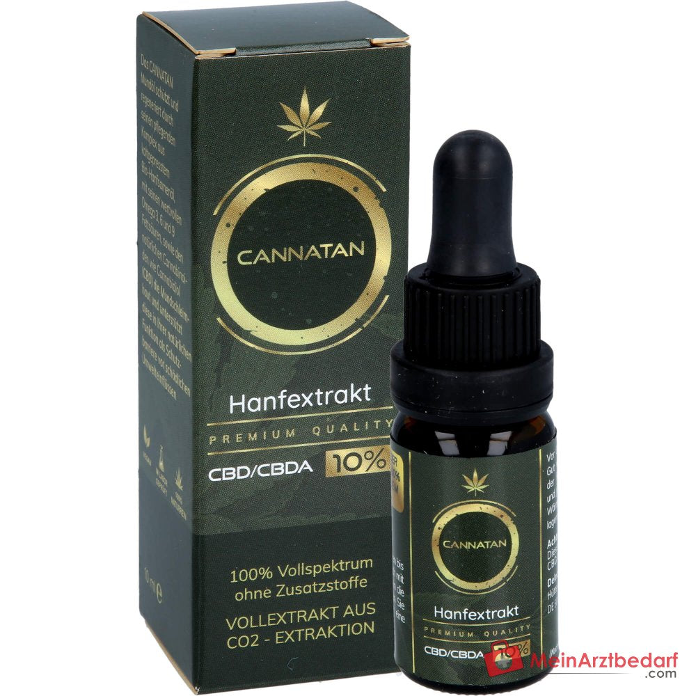 CANNATAN Extracto de Cáñamo CBD 10% Aceite de boca Botella cuentagotas