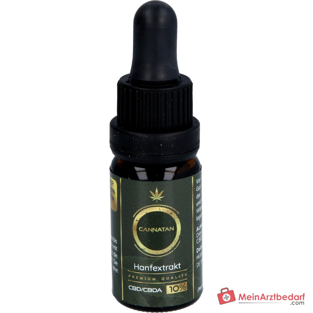 CANNATAN Extracto de Cáñamo CBD 10% Aceite de boca Botella cuentagotas