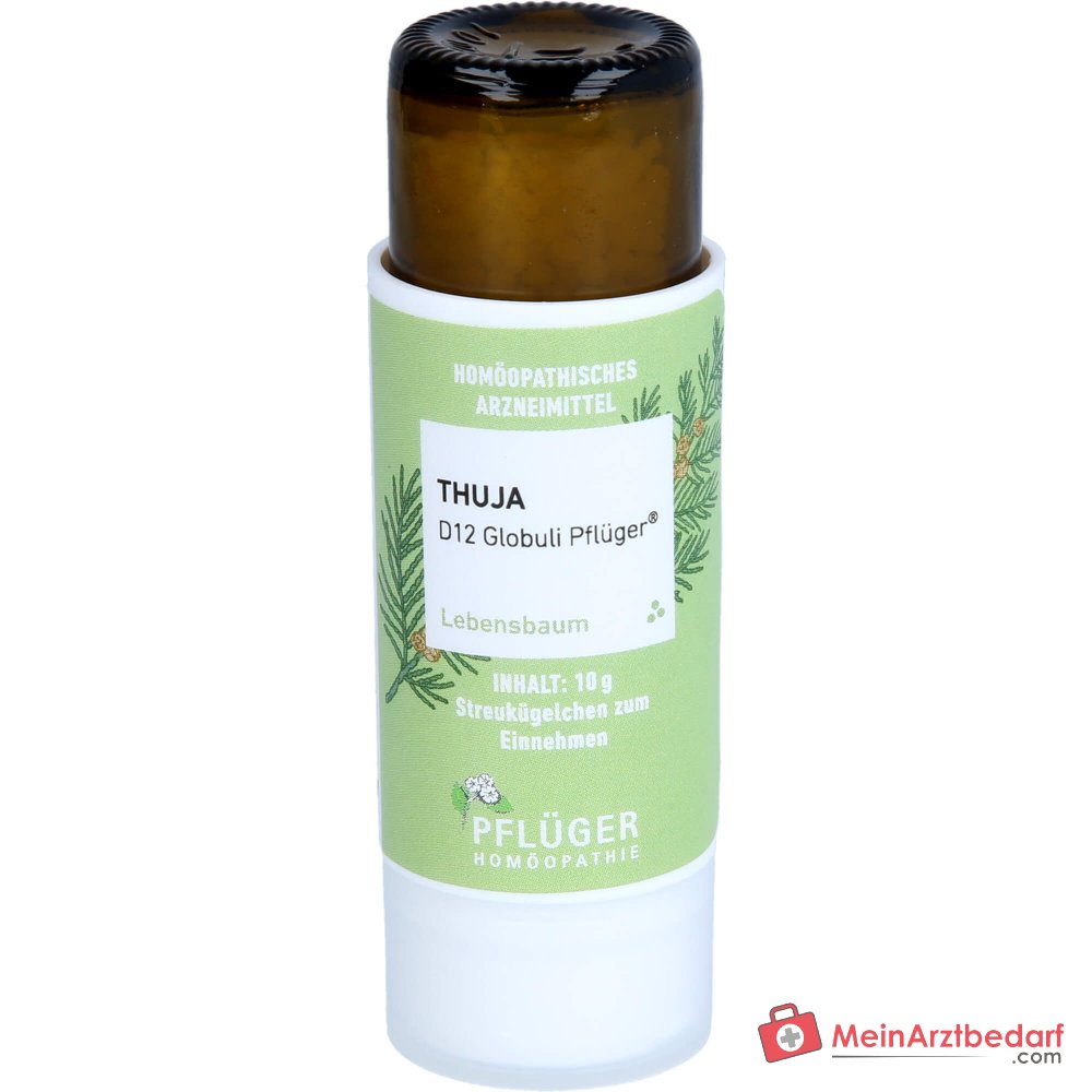 Pflüger Thuja D12 glóbulos 10 g con dispensador de dosis