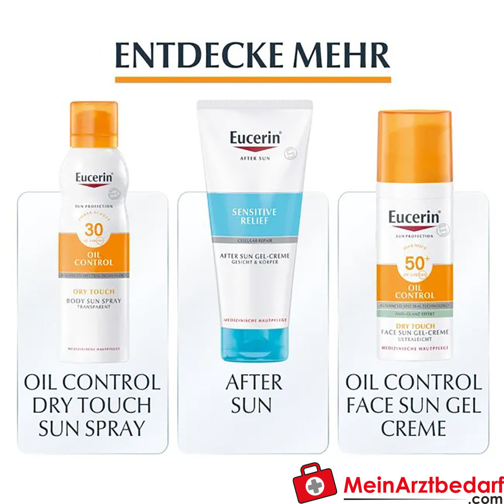 Eucerin® Oil Control Dry Touch Spray LSF 50 – für empfindliche und zu Akne neigende Haut, 200ml.