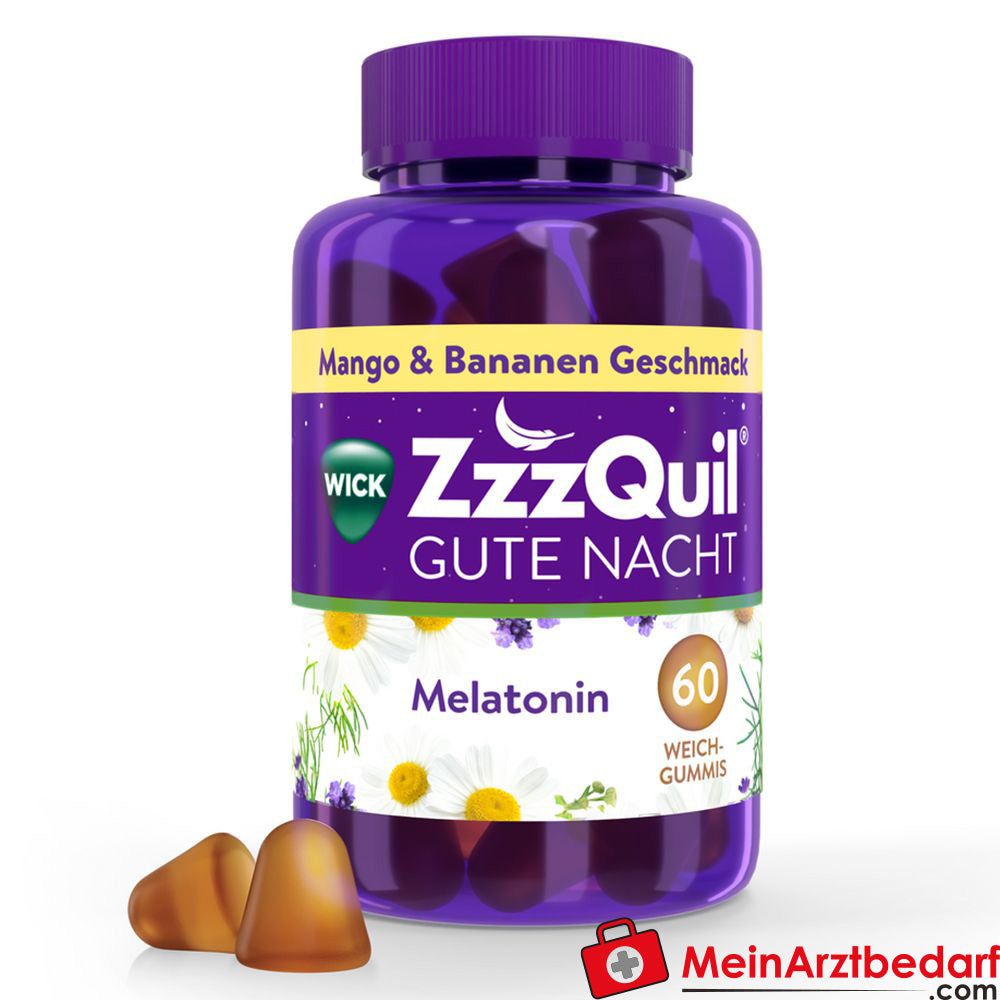 WICK ZzzQuil Gute Nacht mit Melatonin Mango-Banane, 60 St..
