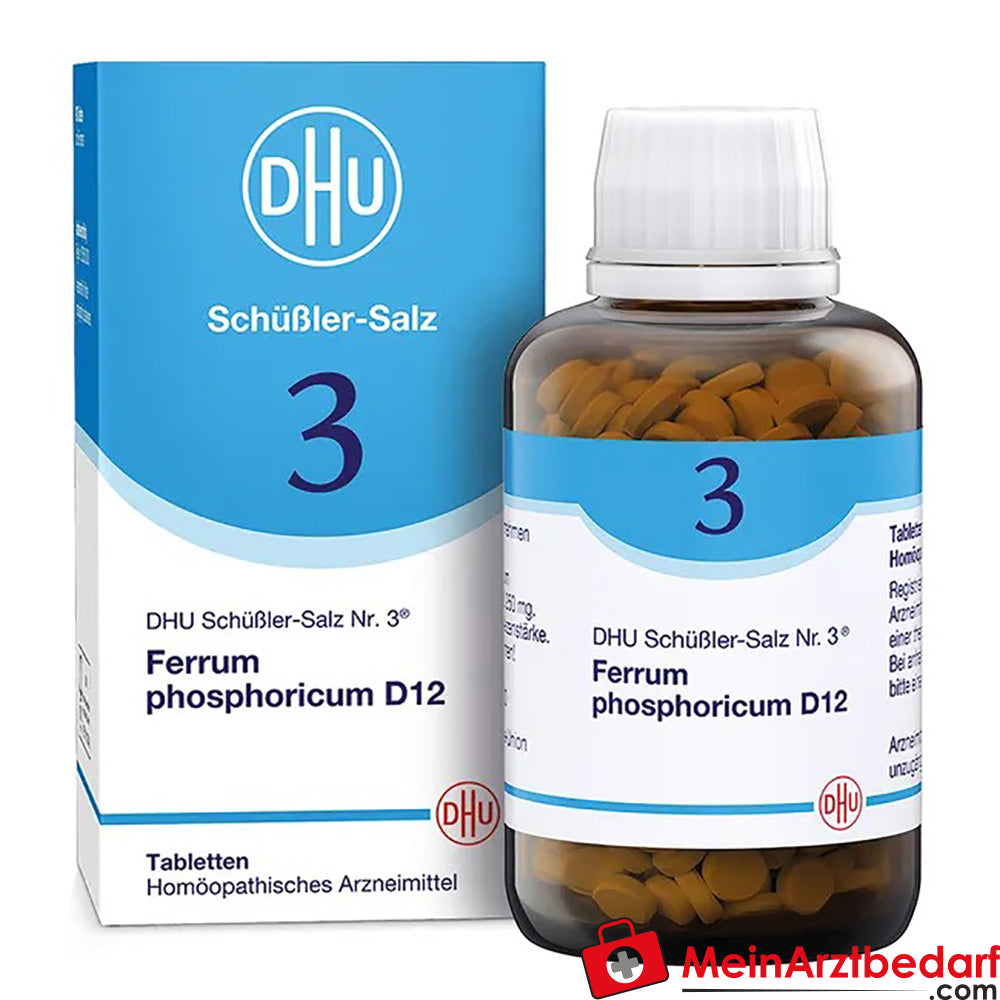 DHU Schuessler zout nr. 3 Ferrum phosphoricum D12 250 mg bolletjes