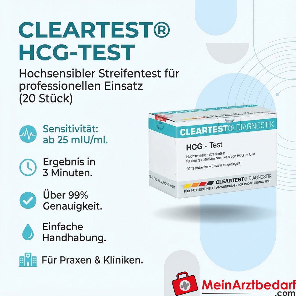 Cleartest Bandelettes de test de grossesse 25 mUI/ml 20 pièces