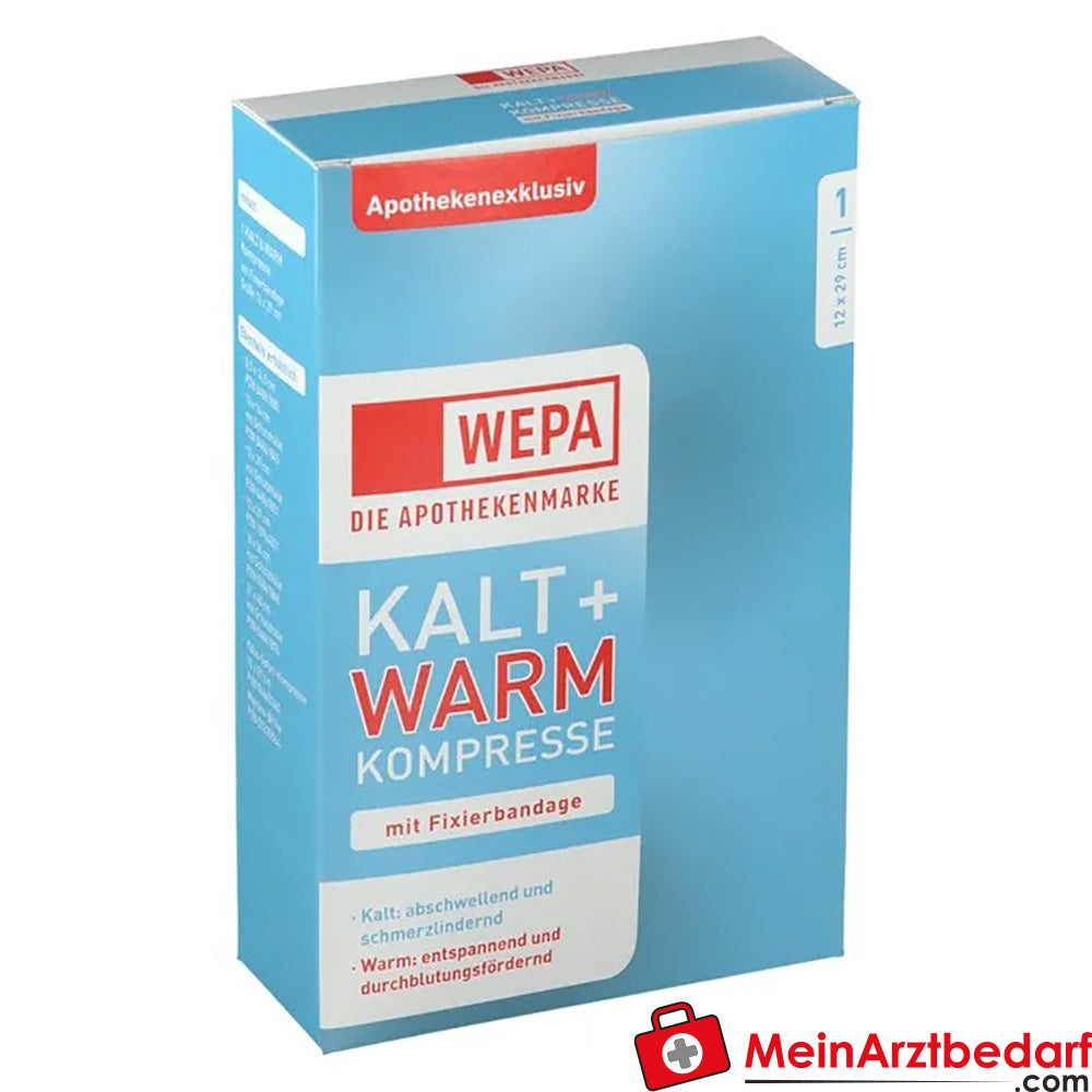 Kalt-Warm Kompresse 12 x 29cm mit Fixierband, 1 St..