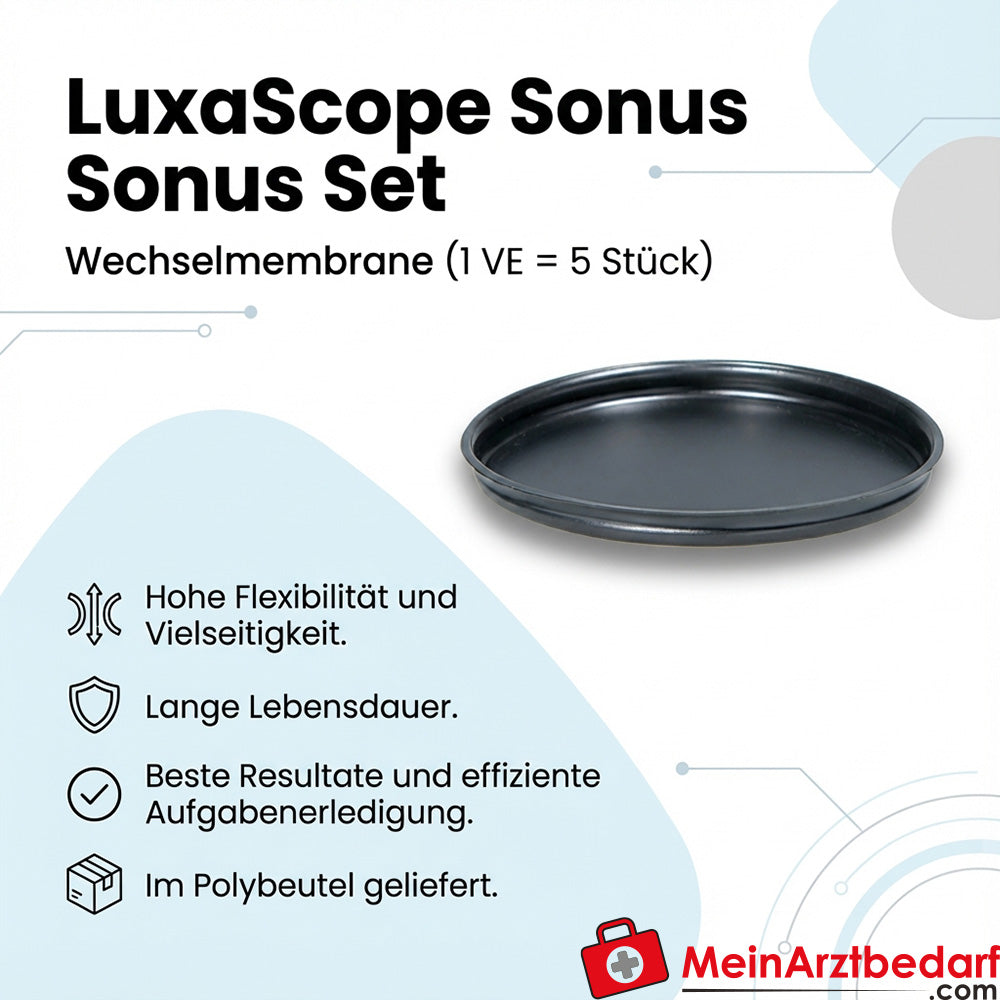 Wymienne membrany LUXAMED do LuxaScope Sonus Double Flex i Sonus Flat Flex (1 PU = 5 sztuk)