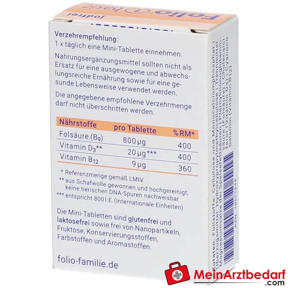 Folio® basic 1 jodfrei Filmtabletten 90 St..
