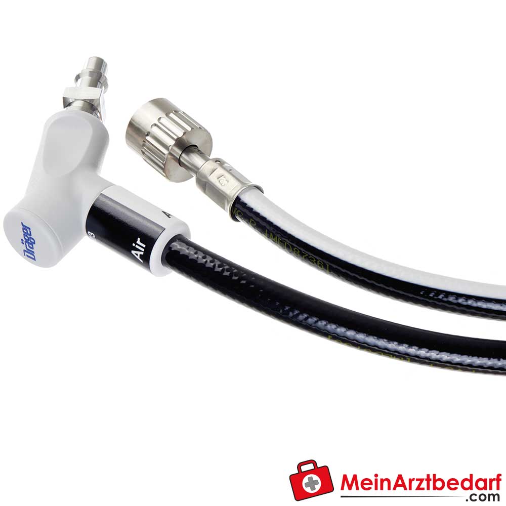 Dräger ZV-Schläuche mit NIST Anschluss nach deutschem Standard für O2/AIR/VAC/N2O.