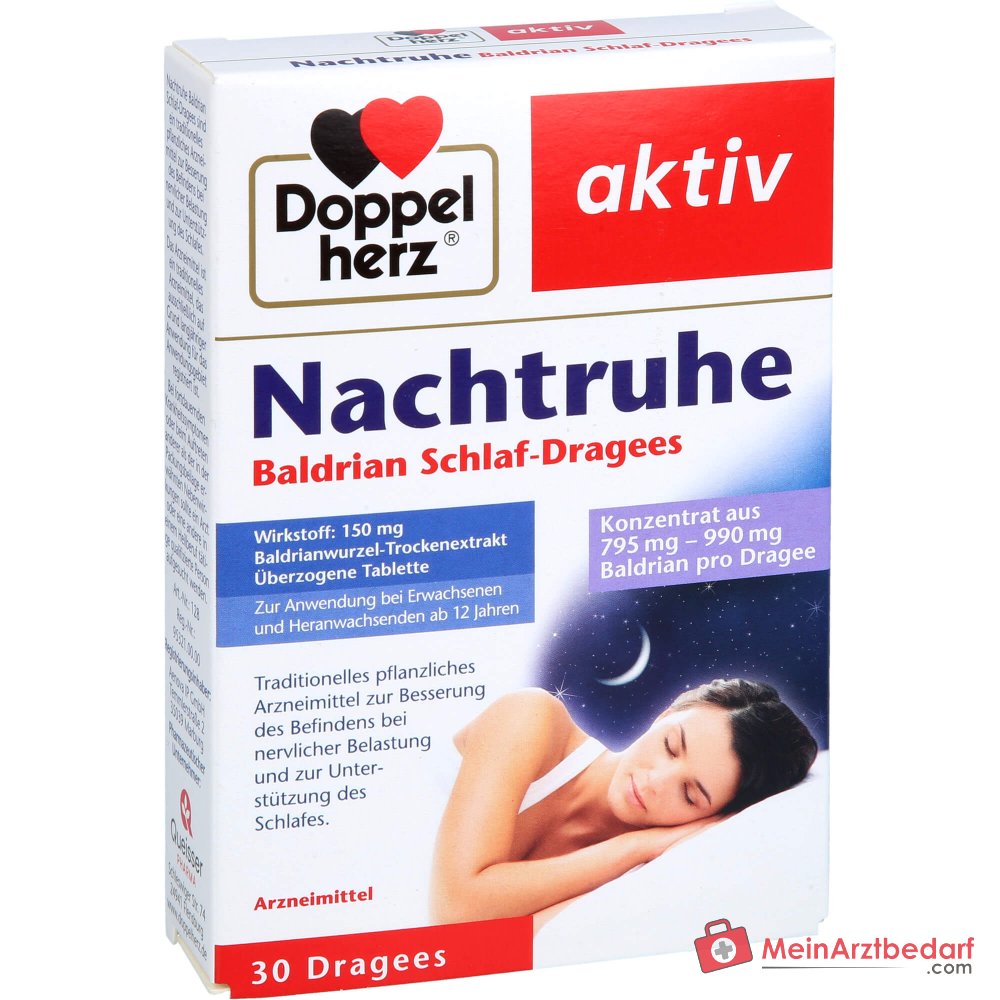 Doppelherz Nachtruhe Valeriaan 150 mg valeriaan droog extract omhulde tabletten 30 stuks