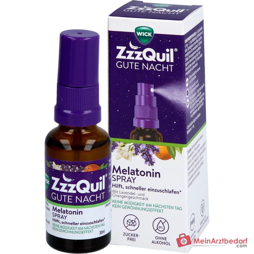 WICK ZzzQuil Good Night Spray Melatonine 1-1,5 mg per dosis Slaapspray 30 ml