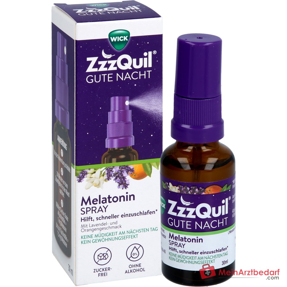 WICK ZzzQuil Good Night Spray Melatonine 1-1,5 mg per dosis Slaapspray 30 ml