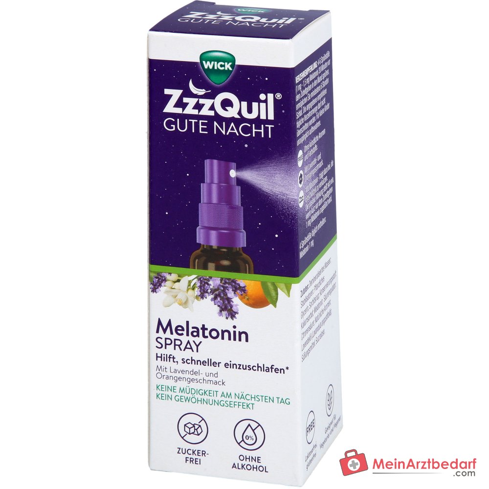 WICK ZzzQuil Good Night Spray Melatonine 1-1,5 mg per dosis Slaapspray 30 ml