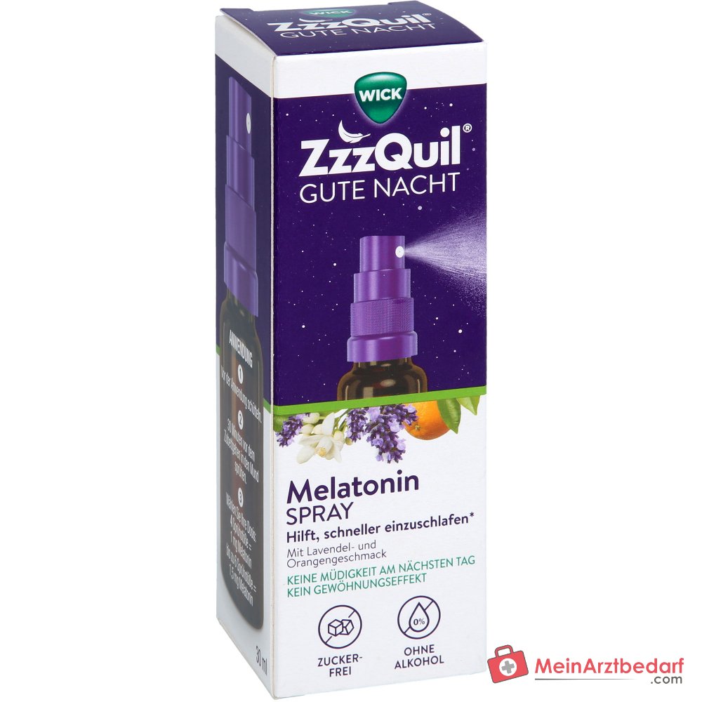 WICK ZzzQuil Good Night Spray Melatonine 1-1,5 mg per dosis Slaapspray 30 ml