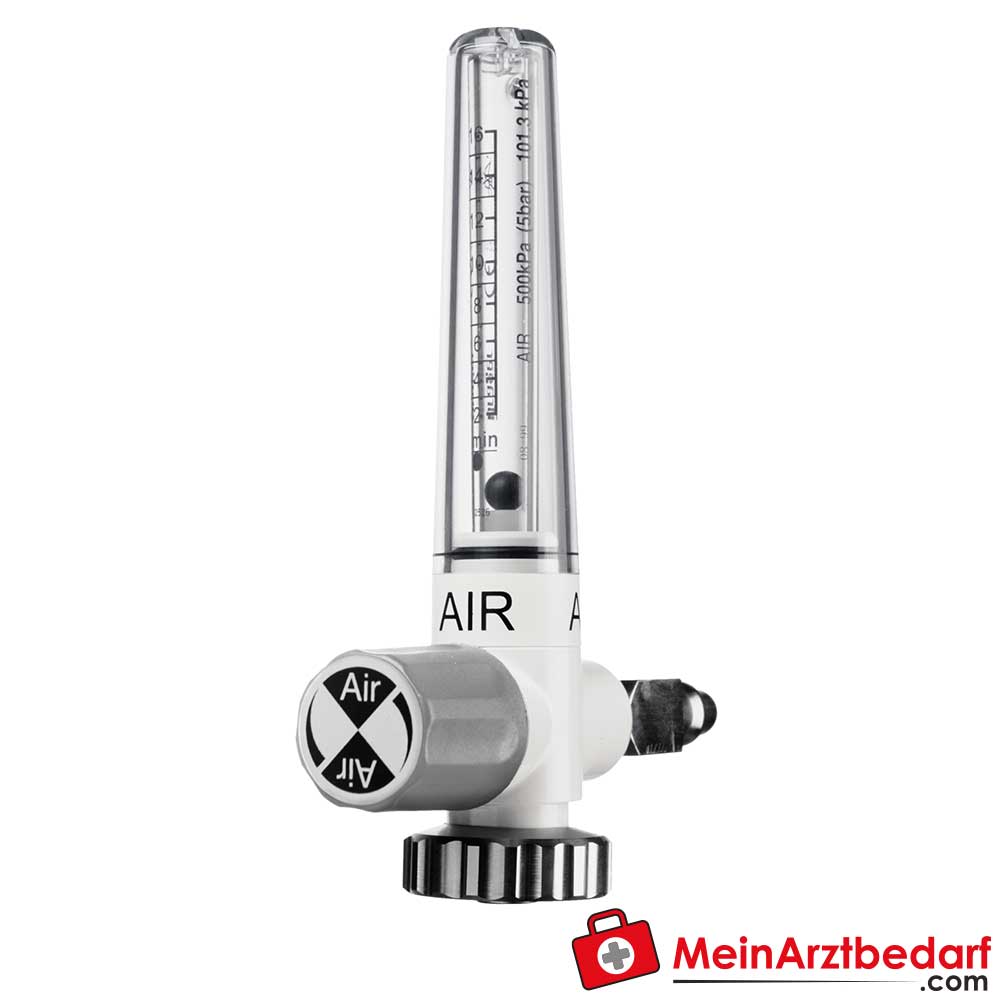 Dräger AIR-Durchflussmesser für den Anschluss an eine Wandanschlussdose.