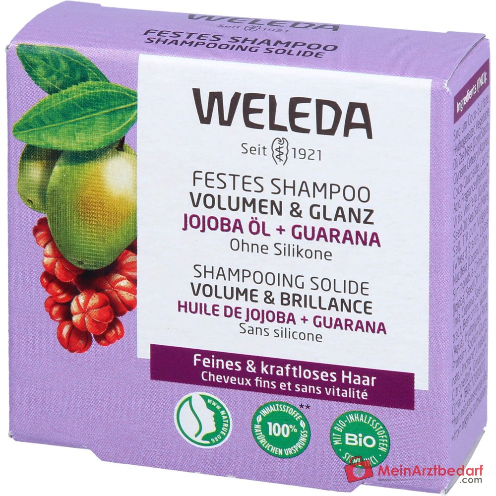 Weleda Shampoo Solide Volume & Brillance Bio-Jojoba, 50 g