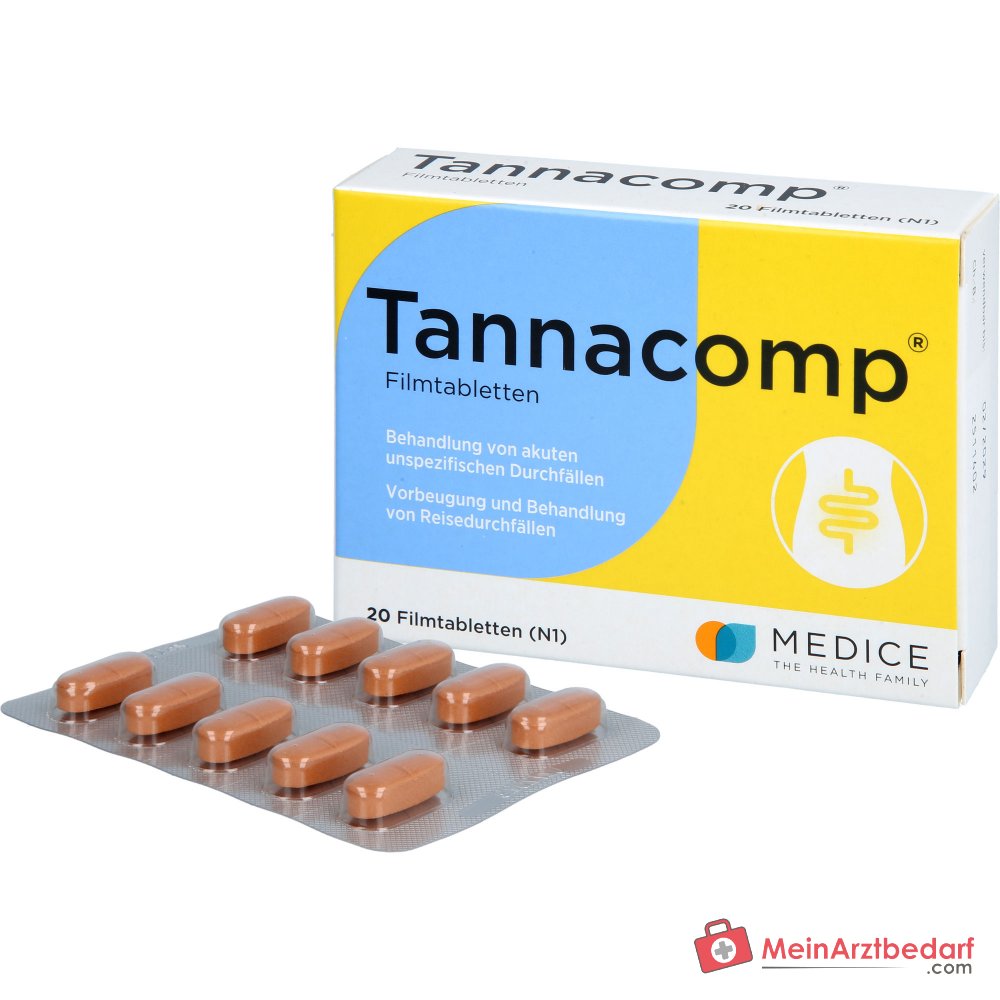 Tannacomp 500 mg/50 mg tabletki powlekane na ostrą biegunkę