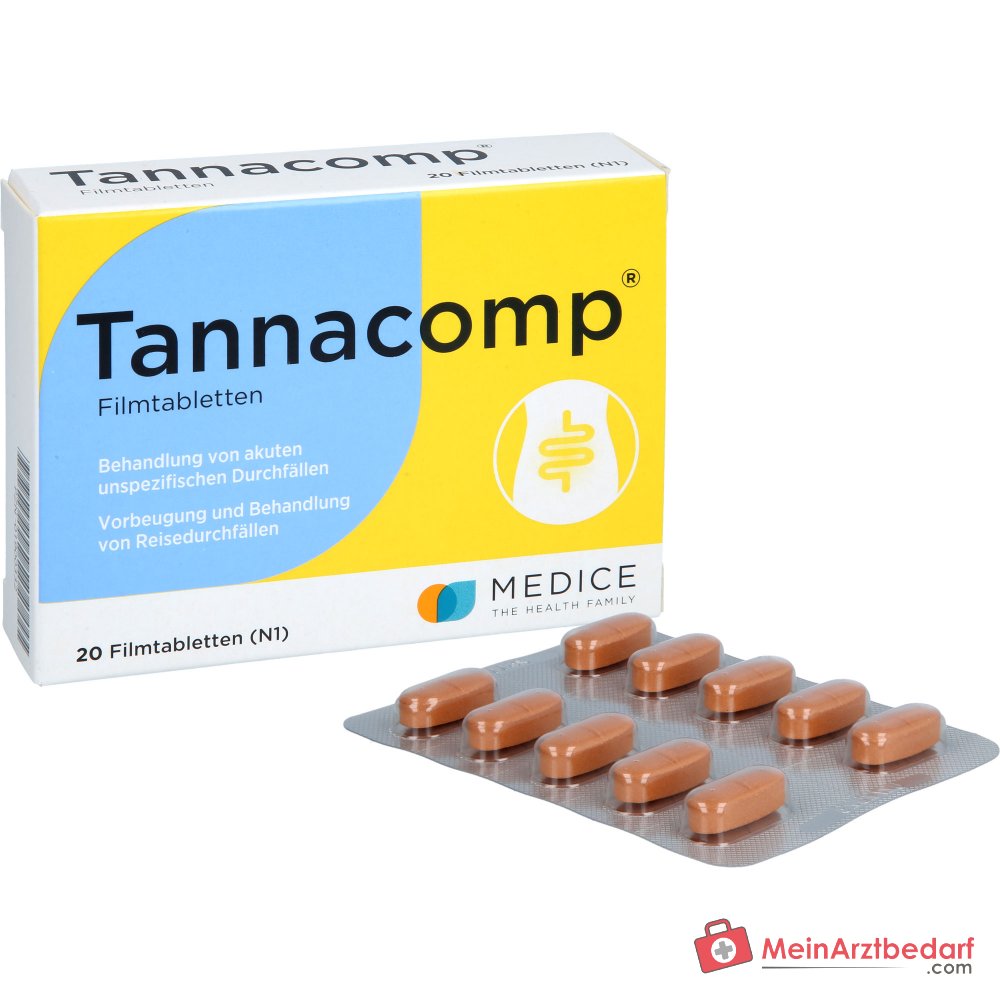 Tannacomp 500 mg/50 mg tabletki powlekane na ostrą biegunkę