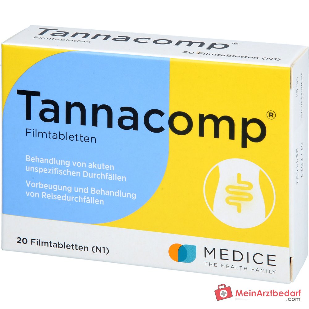 Tannacomp 500 mg/50 mg tabletki powlekane na ostrą biegunkę