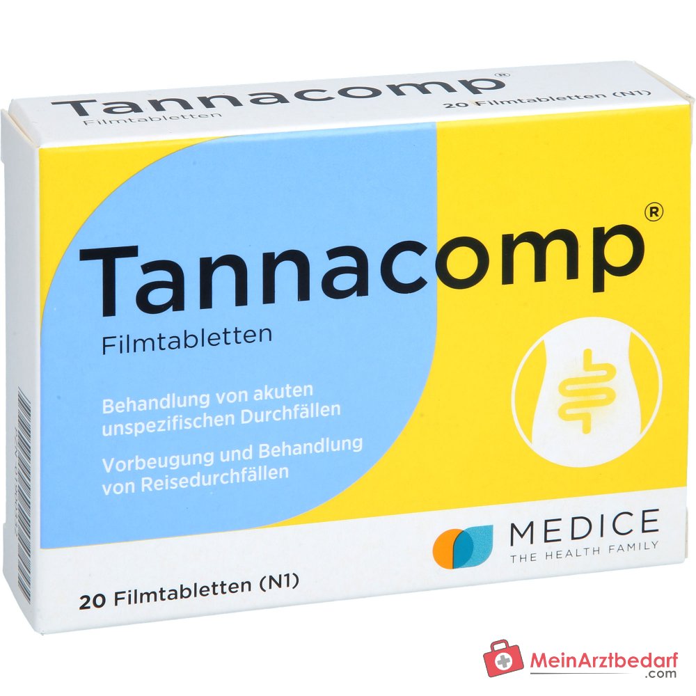 Tannacomp 500 mg/50 mg tabletki powlekane na ostrą biegunkę