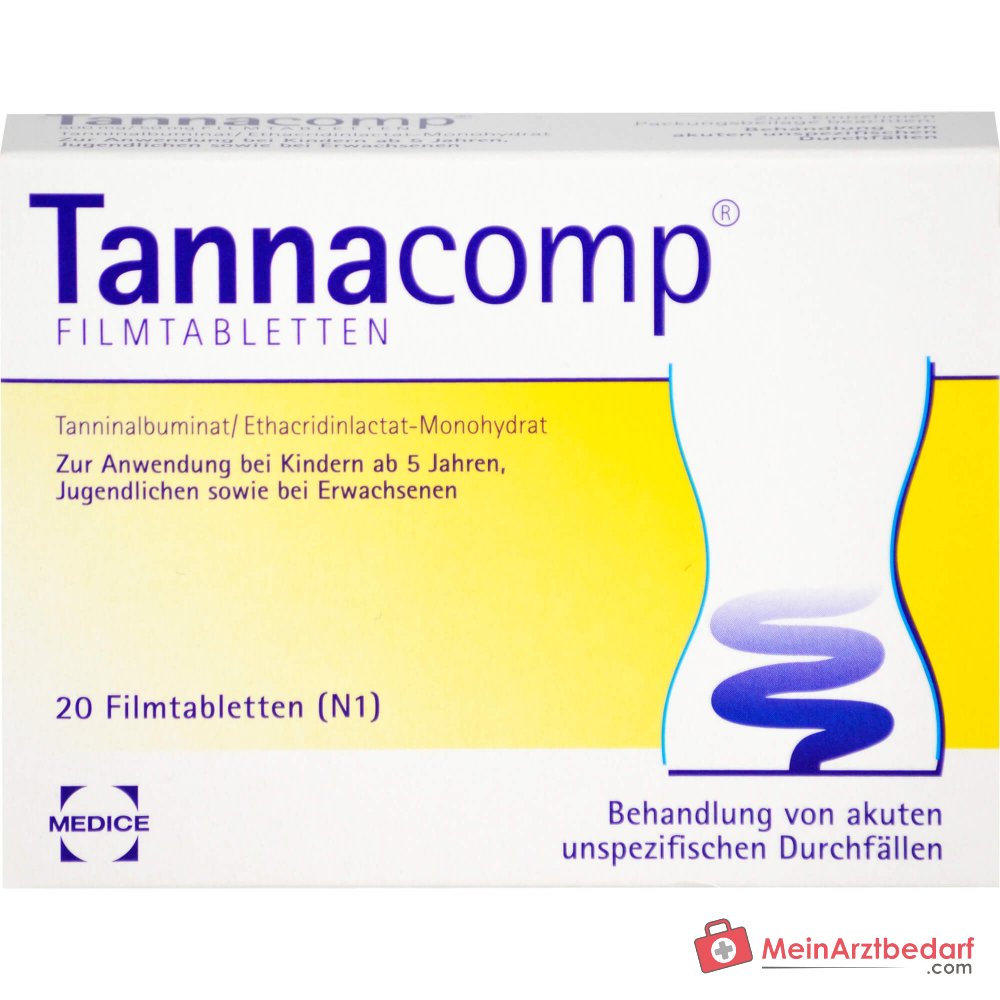 Tannacomp 500 mg/50 mg tabletki powlekane na ostrą biegunkę