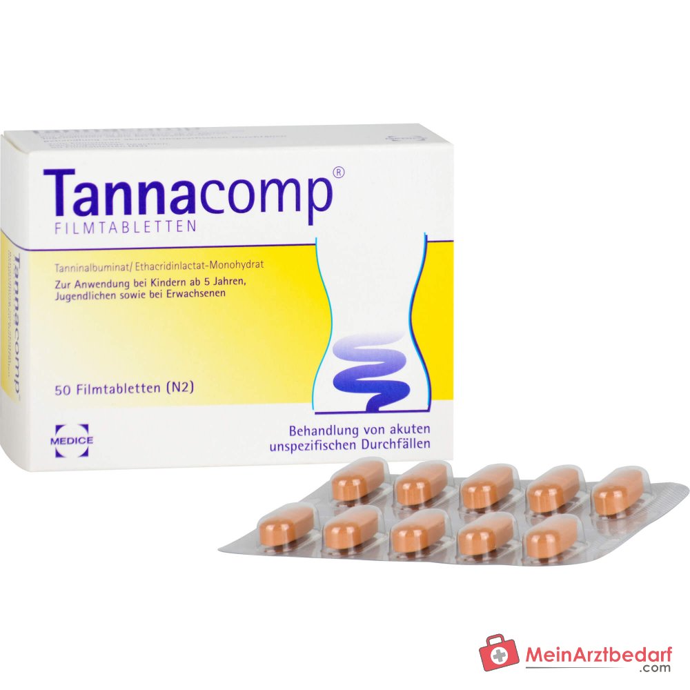 Tannacomp 500 mg/50 mg tabletki powlekane na ostrą biegunkę