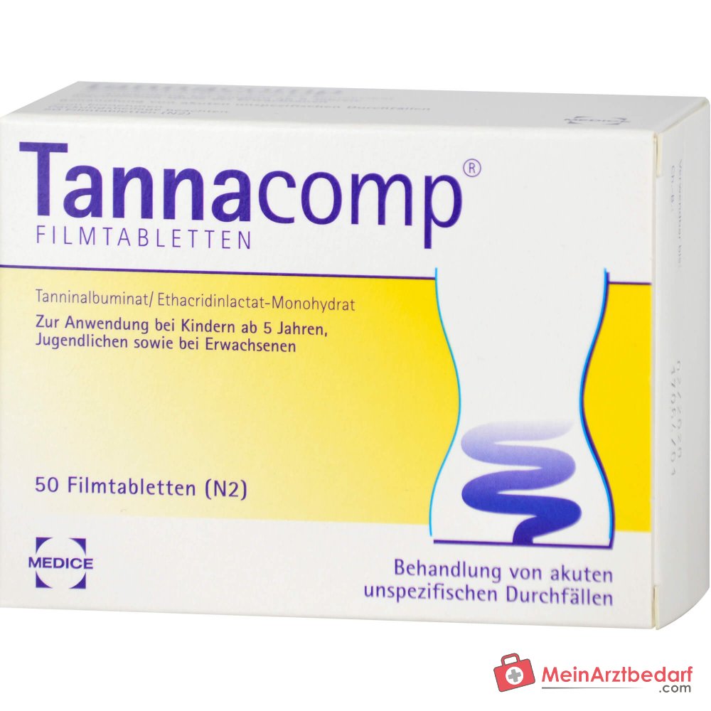 Tannacomp 500 mg/50 mg tabletki powlekane na ostrą biegunkę