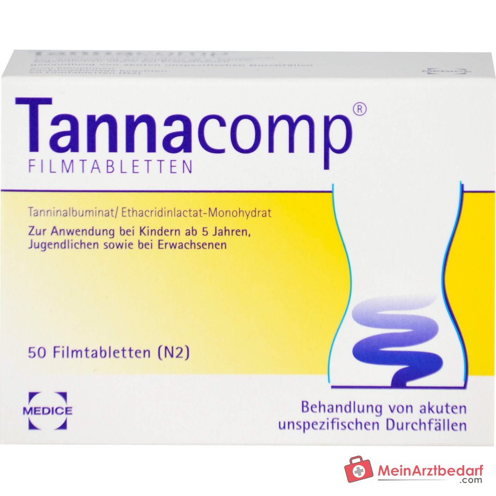 Tannacomp 500 mg/50 mg tabletki powlekane na ostrą biegunkę