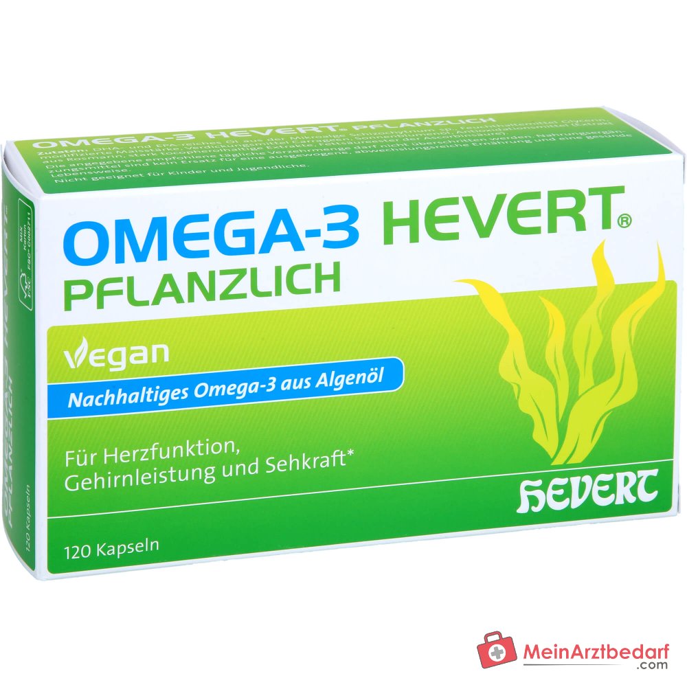 Hevert Omega-3 plantaardige veganistische zachte capsules, 120 st.