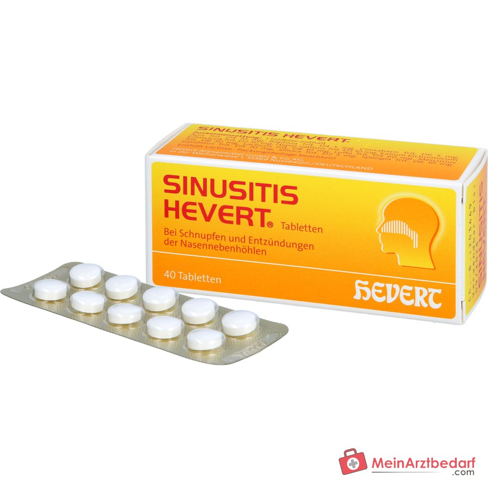 Hevert Sinusitis Tabletten, 40 stuks.
