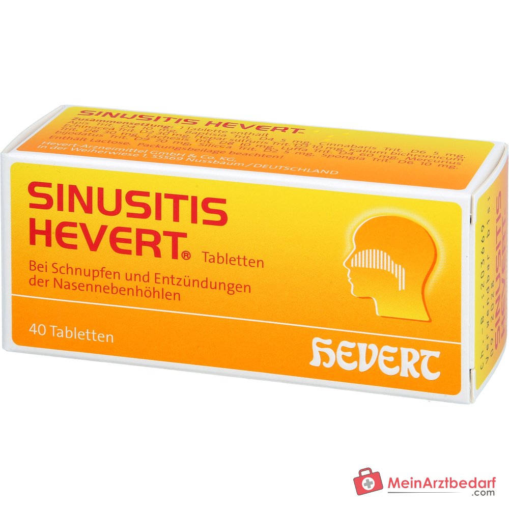Hevert Sinusitis Tabletten, 40 stuks.