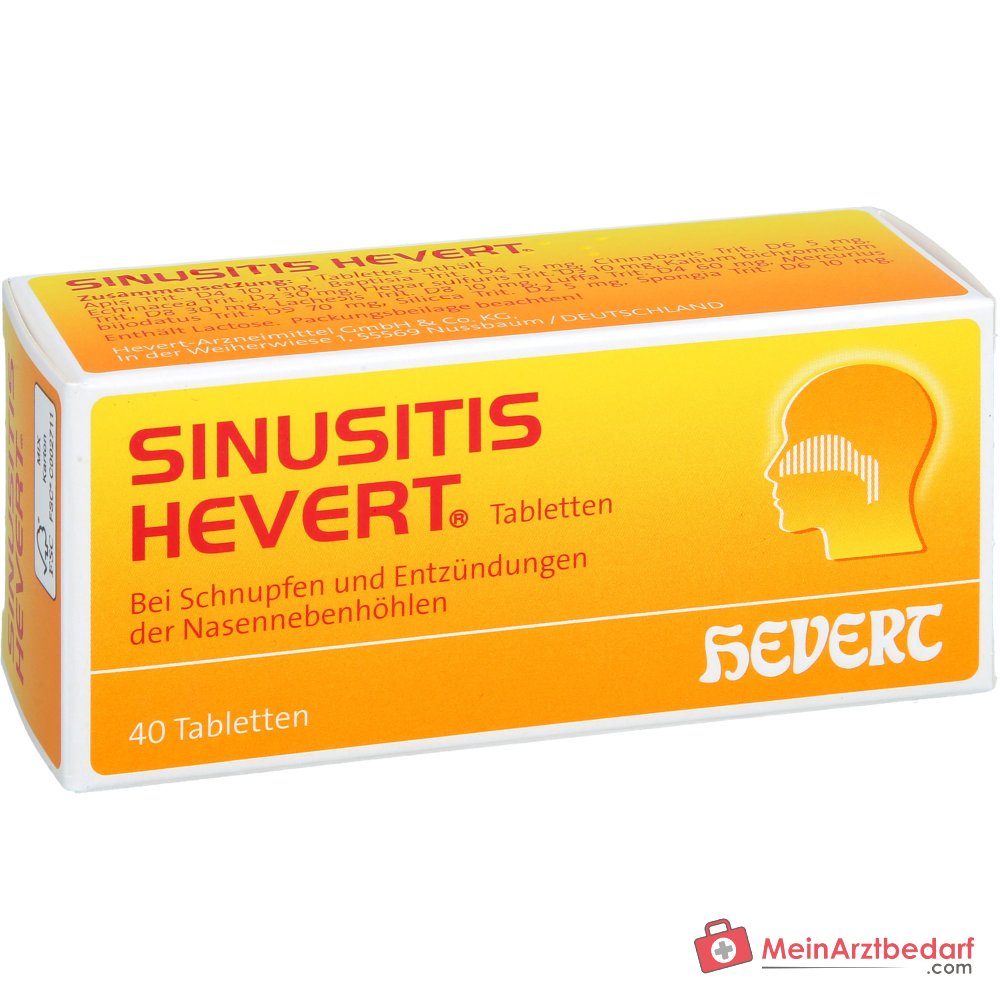 Hevert Sinusitis Tabletten, 40 stuks.