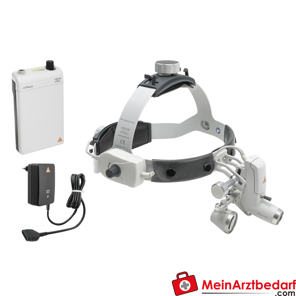 HEINE ML4 LED Haedlight mit HR / HRP BINOKULARLUPEN - 2.5x/340mm.