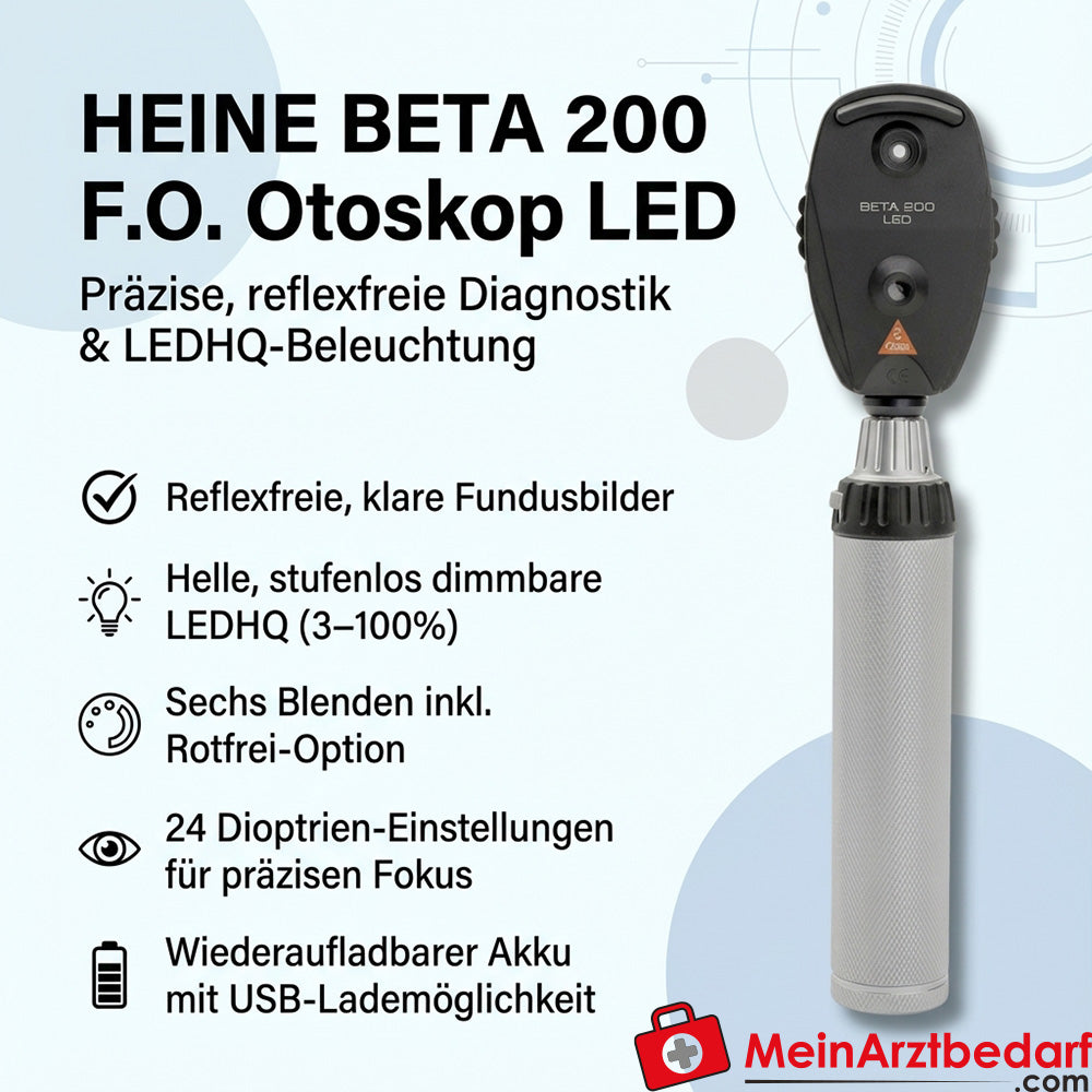 HEINE BETA 200 LED Ophthalmoskop, USB-Ladegriff