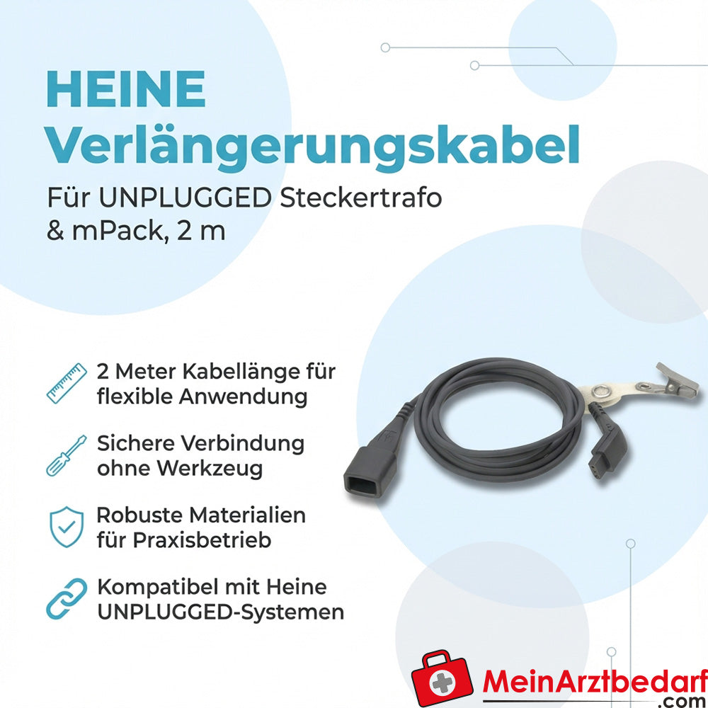 Kabel przedłużający Heine transformator wtykowy UNPLUGGED do mPack UNPLUGGED 2 m