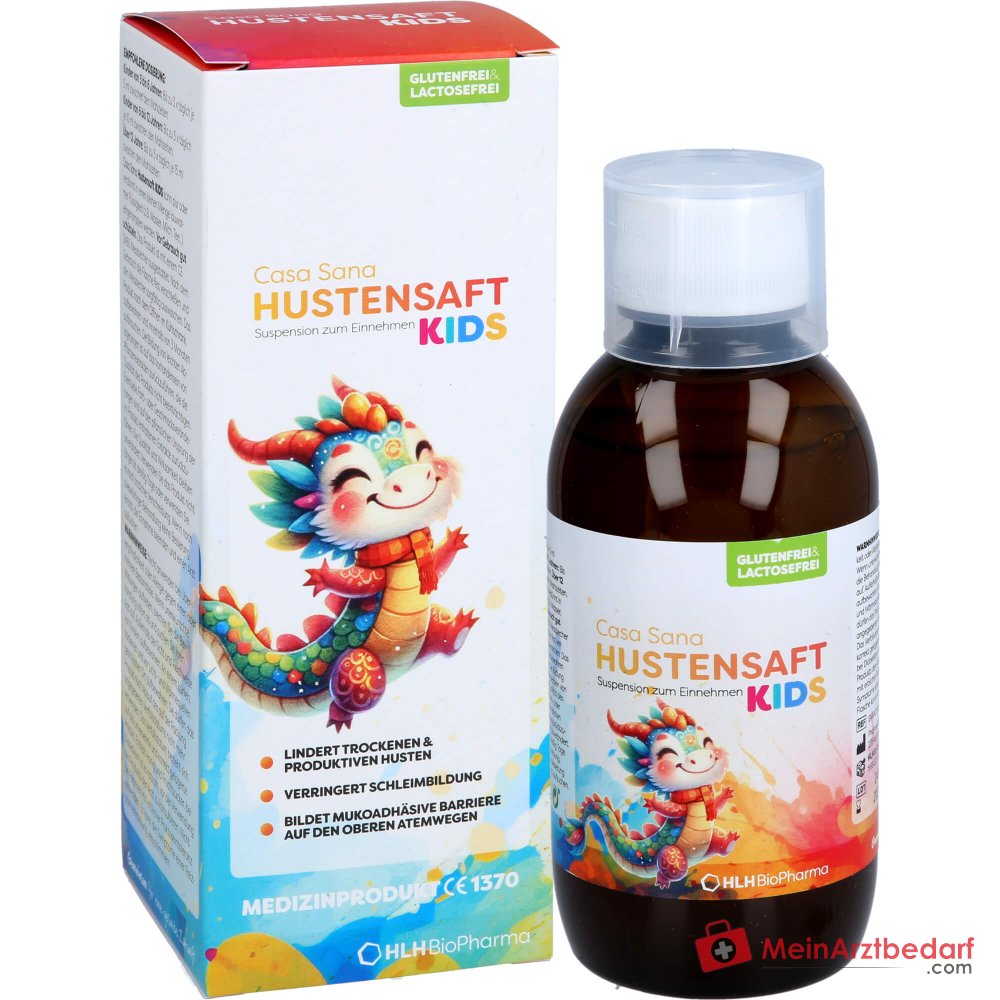 Casa Sana Hoestsiroop Kinderen met honing, weegbree & propolis 200 ml