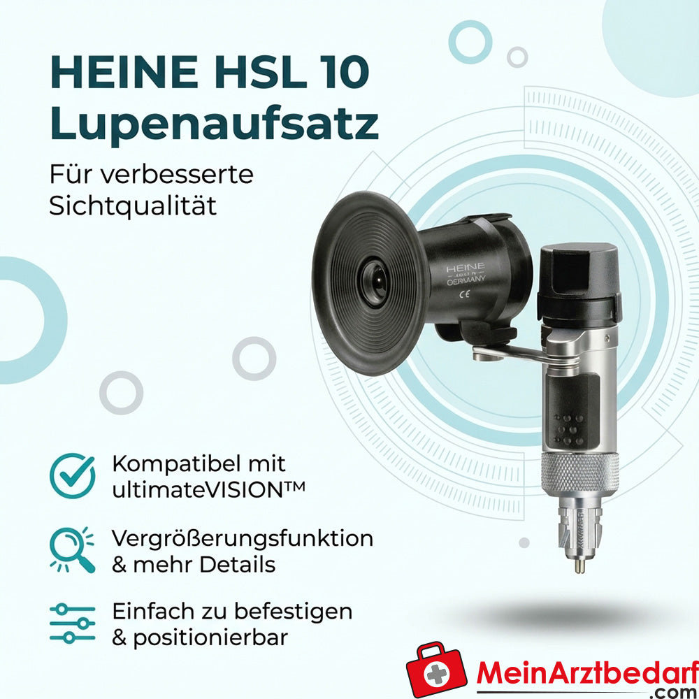 Nasadka lupy Heine do ręcznej lampy szczelinowej HSL 150, 10 szt.