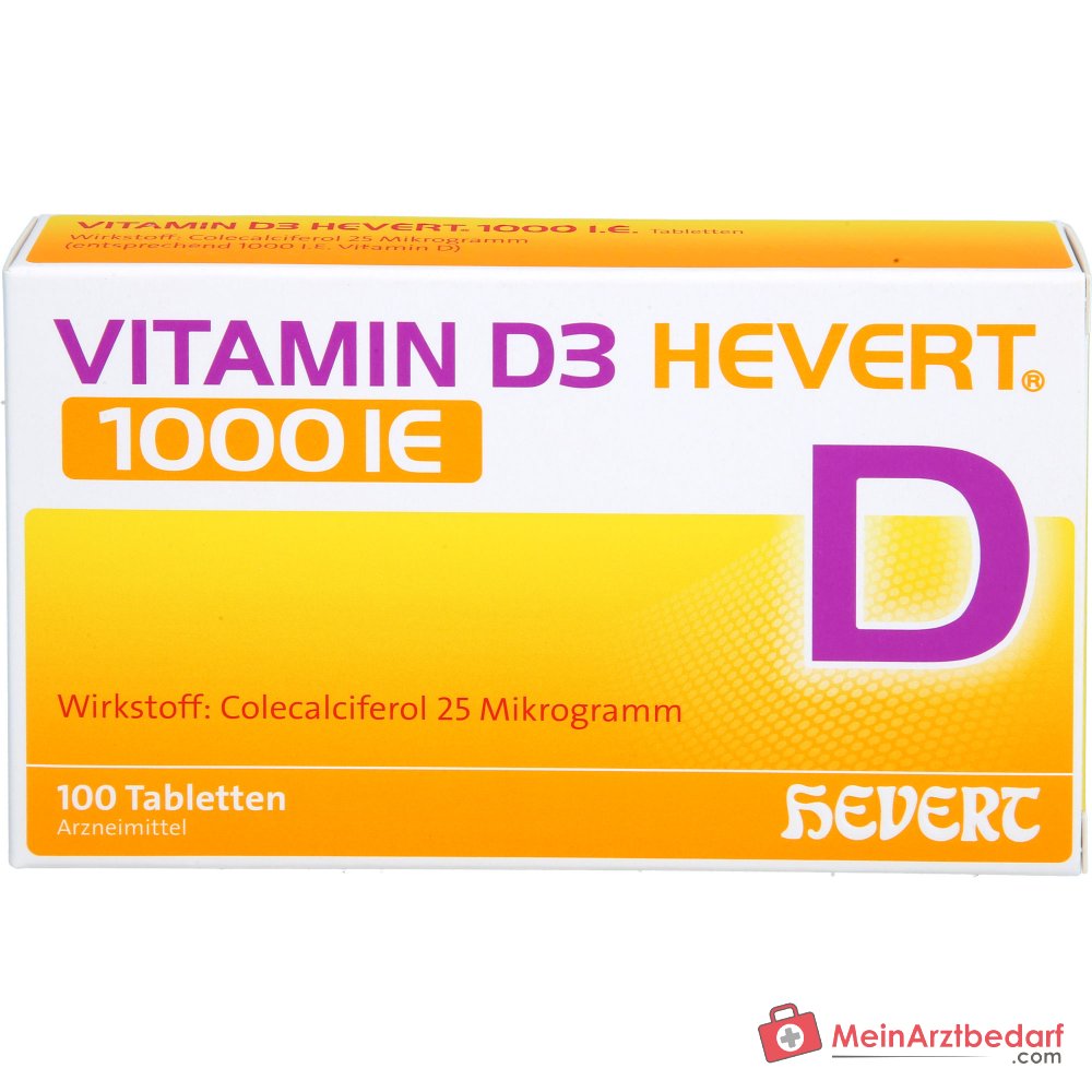 Hevert Vitamina D3 1000 UI Comprimidos, 100 uds.