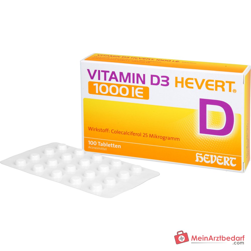 Hevert Vitamina D3 1000 UI Comprimidos, 100 uds.
