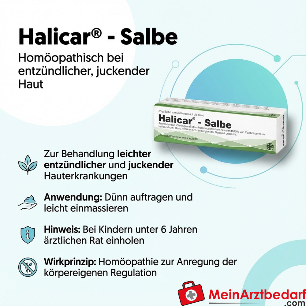 Halicar pommade 50 g homéopathique en cas de démangeaisons cutanées légèrement inflammatoires