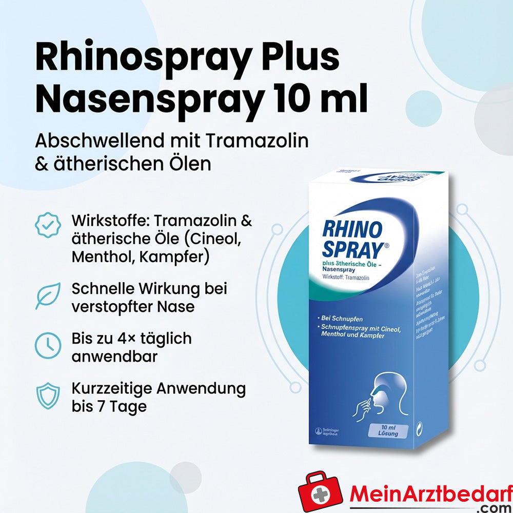 Rhinospray Plus spray nasal 10 ml - Tramazolina con aceites esenciales