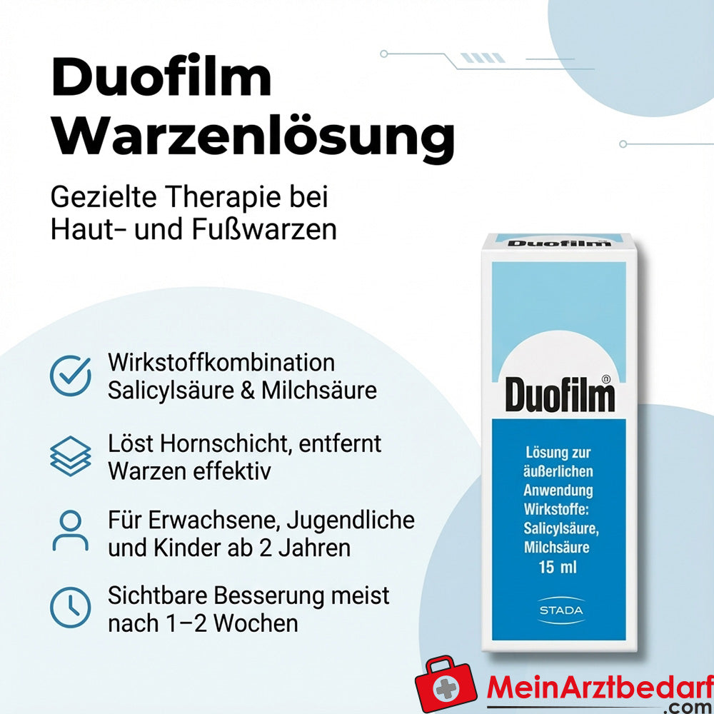 STA06 Solution Duofilm pour verrues 15 ml acide salicylique et acide lactique - verrues cutanées et plantaires