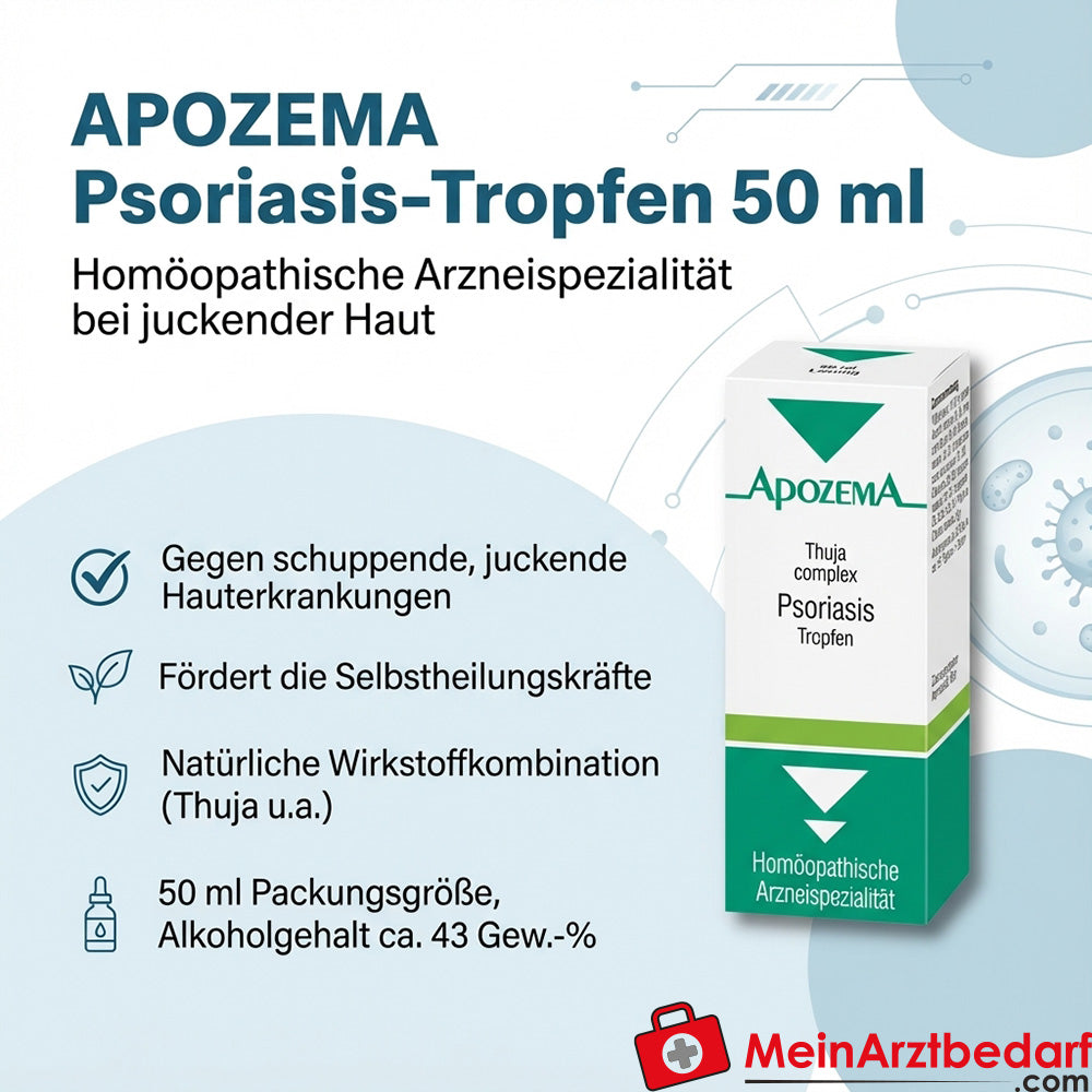 Apozema Psoriasis Druppels 50 ml Homeopathie voor jeukende huid
